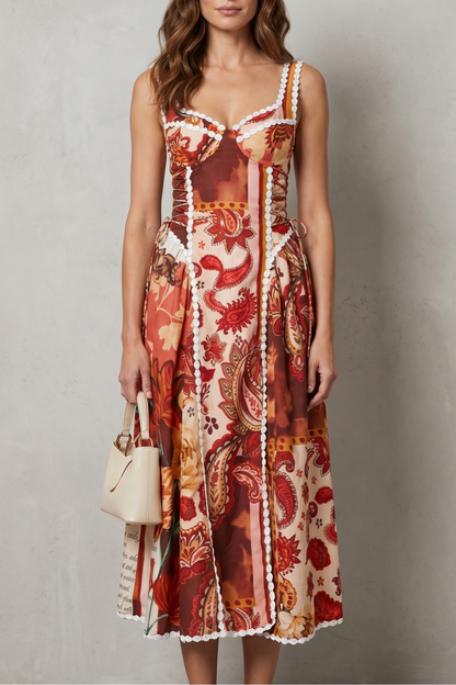 Floréva – Paisley floral charm – Midi dress