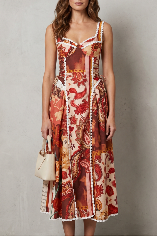 Floréva – Paisley floral charm – Midi dress