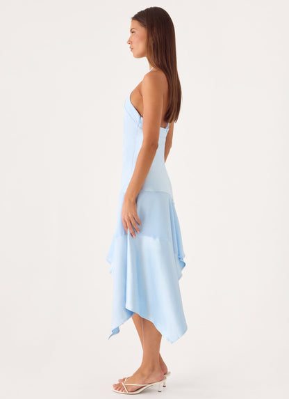 Jinli Midi Dress - Blue