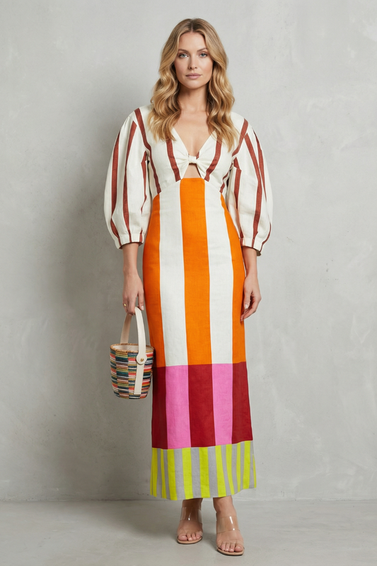 Kayara – Colour block statement – Maxi dress