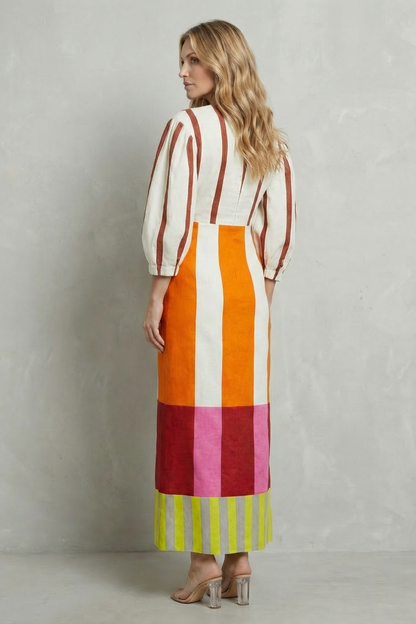 Kayara – Colour block statement – Maxi dress