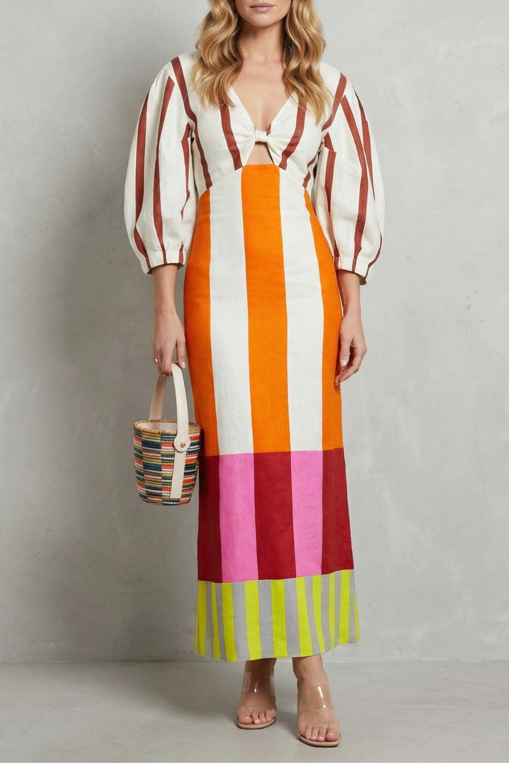 Kayara – Colour block statement – Maxi dress