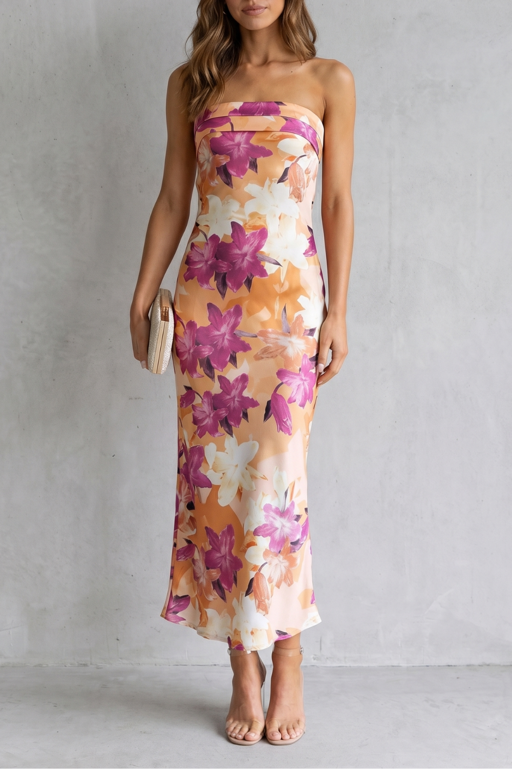 Linneva – Strapless floral elegance – Maxi dress