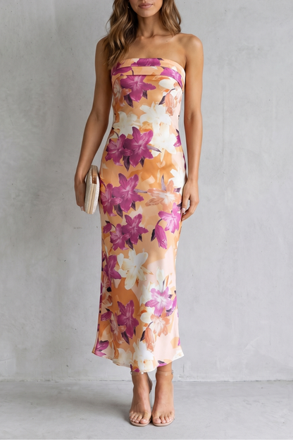 Linneva – Strapless floral elegance – Maxi dress