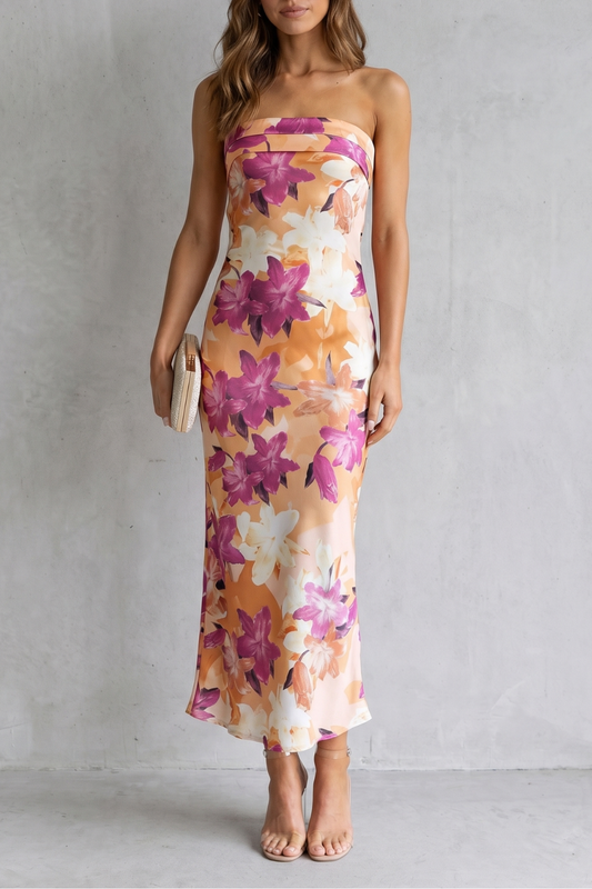 Linneva – Strapless floral elegance – Maxi dress