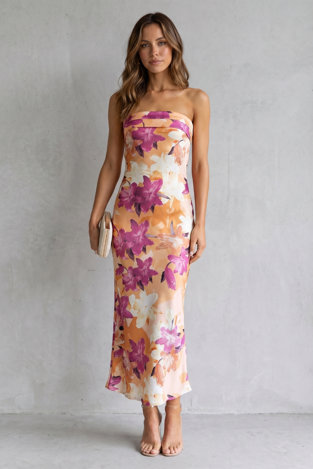 Linneva – Strapless floral elegance – Maxi dress