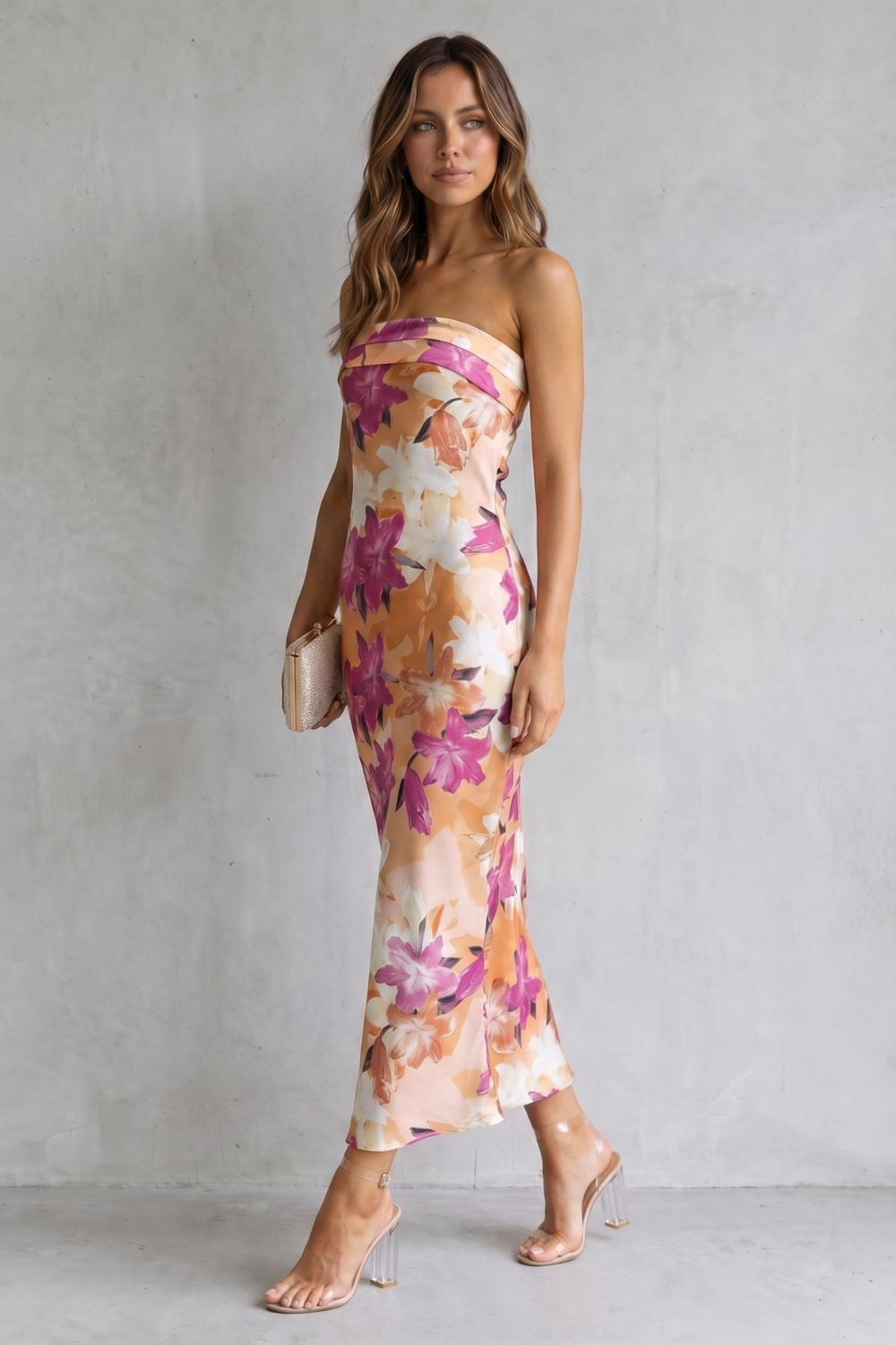 Linneva – Strapless floral elegance – Maxi dress