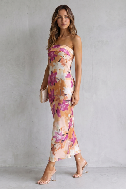 Linneva – Strapless floral elegance – Maxi dress