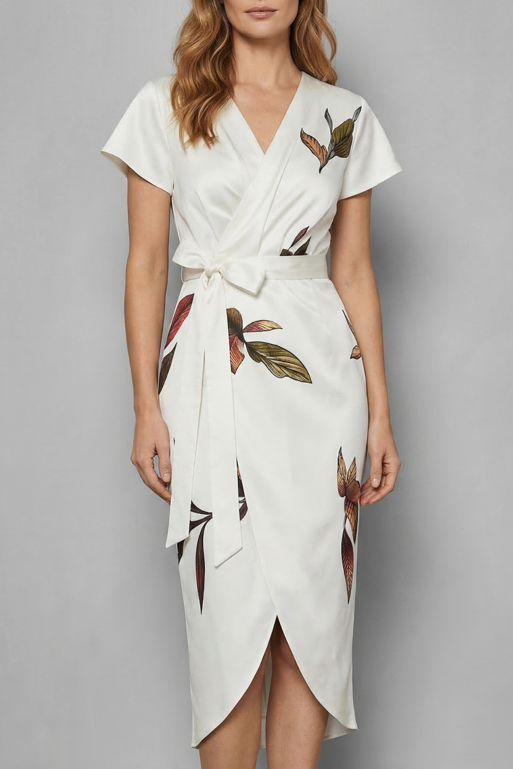 Lioravelle – Effortless wrap silhouette – Midi dress