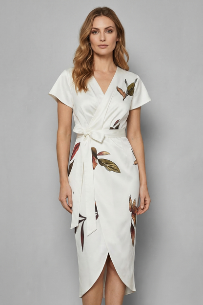 Lioravelle – Effortless wrap silhouette – Midi dress