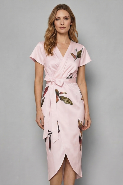 Lioravelle – Effortless wrap silhouette – Midi dress