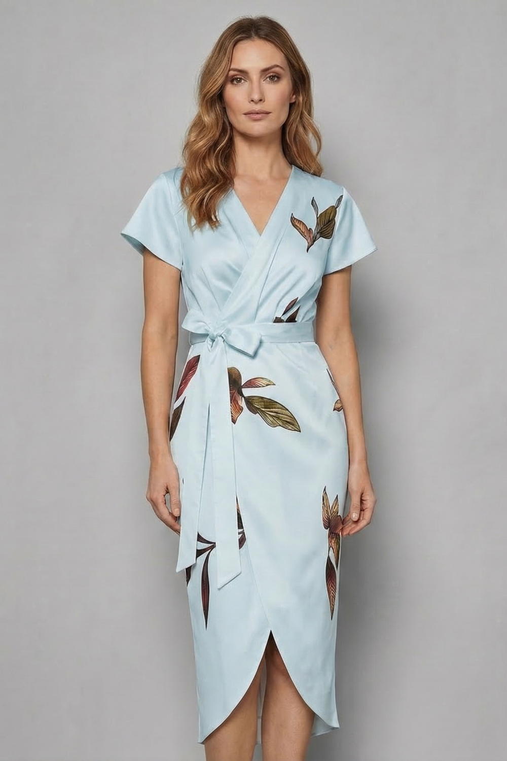 Lioravelle – Effortless wrap silhouette – Midi dress
