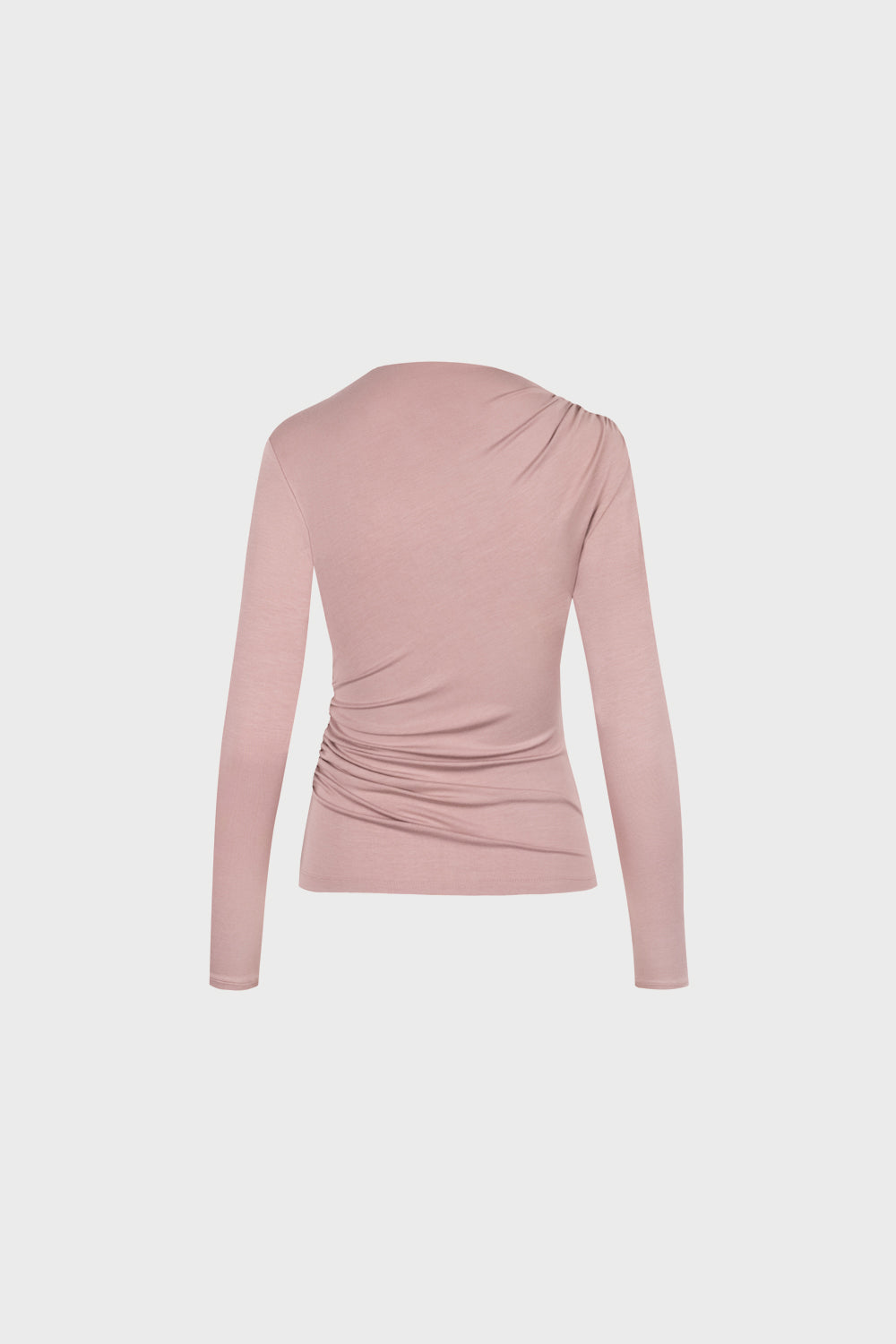 Miss Sculptural Long-Sleeved Top in Dusty Pink