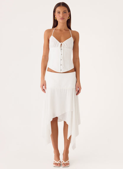 Madi Midi Skirt - White