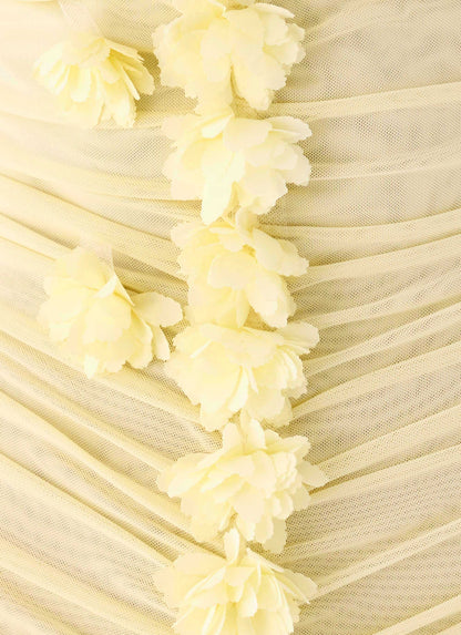 Marcia Flower Maxi Dress - Yellow