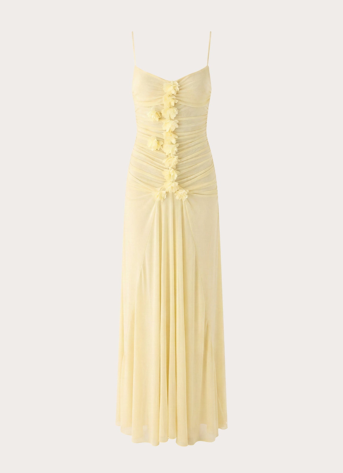 Marcia Flower Maxi Dress - Yellow