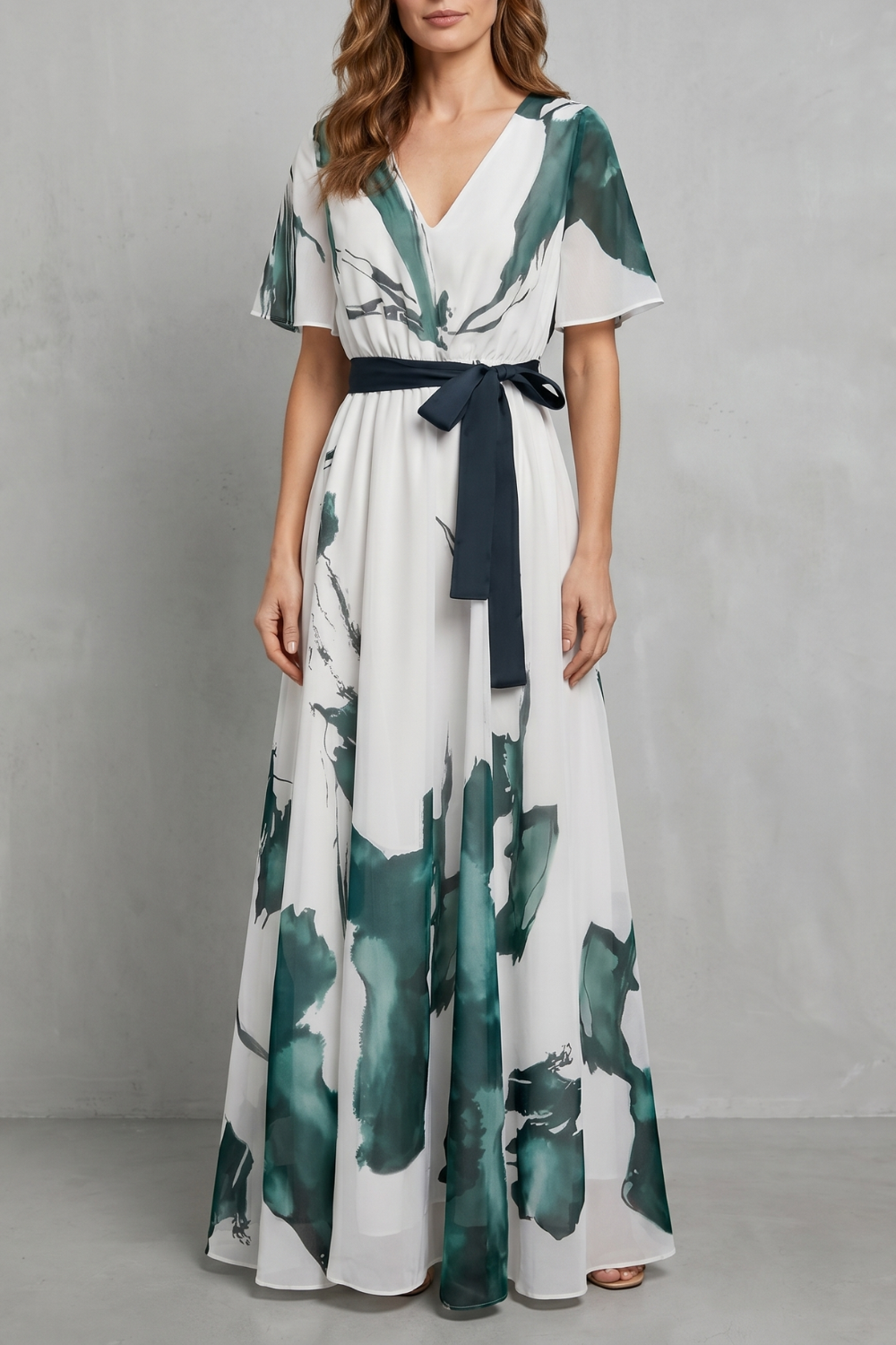 Marévelle – Watercolour print grace – Maxi dress