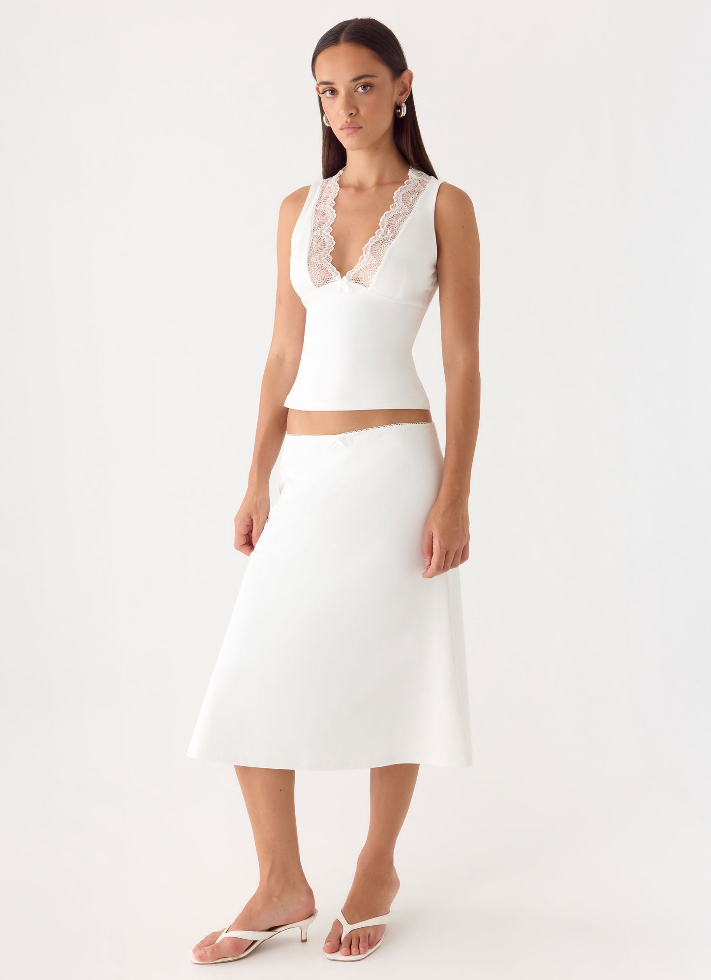 Marquas Midi Skirt - White