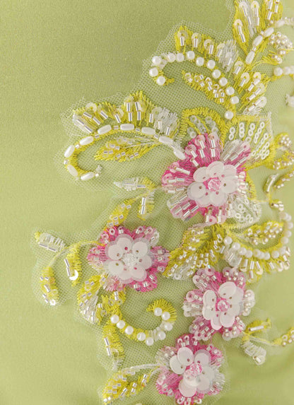 Michele Floral Top - Lime