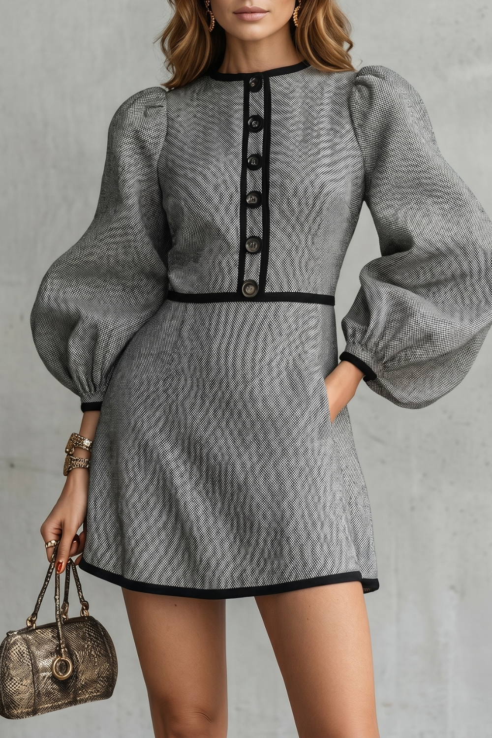 Montelisse – Parisian contrast elegance – Mini dress