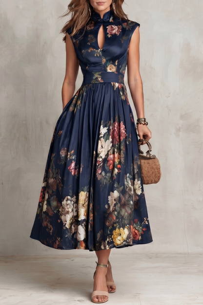 Noirelle – Vintage floral elegance – Midi dress