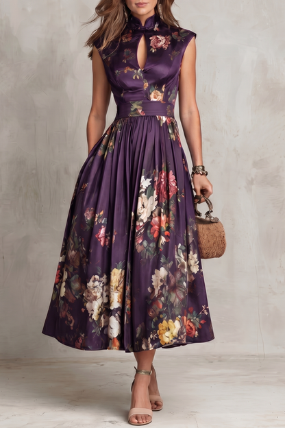 Noirelle – Vintage floral elegance – Midi dress