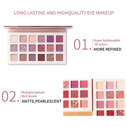 MATTE EASY COLOR PEARL 18 COLOR PINK EYESHADOW
