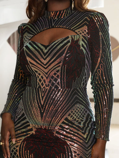 Turtleneck Cut Out Dress