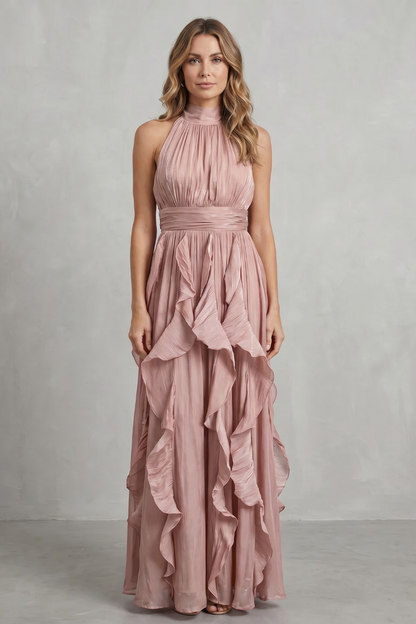 Rosamira – Ruffled chiffon elegance – Maxi dress