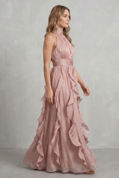 Rosamira – Ruffled chiffon elegance – Maxi dress