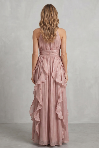 Rosamira – Ruffled chiffon elegance – Maxi dress