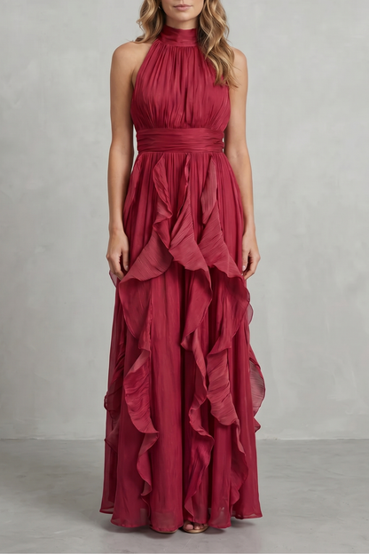 Rosamira – Ruffled chiffon elegance – Maxi dress