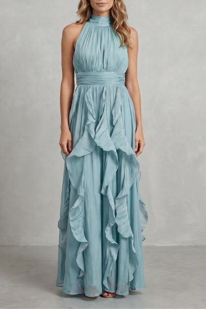 Rosamira – Ruffled chiffon elegance – Maxi dress