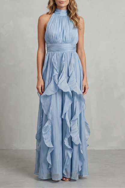 Rosamira – Ruffled chiffon elegance – Maxi dress