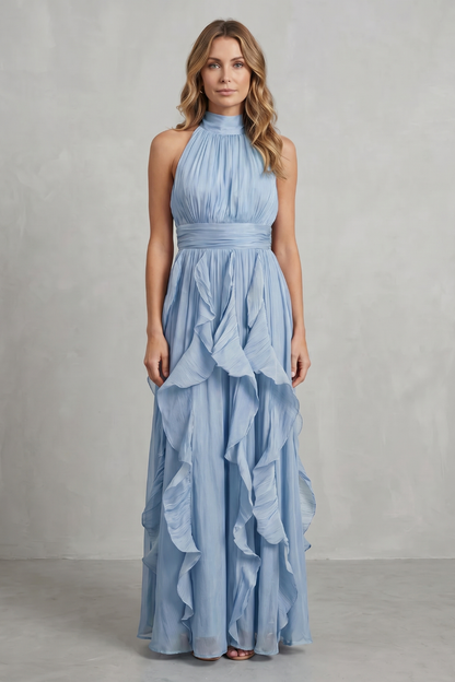 Rosamira – Ruffled chiffon elegance – Maxi dress