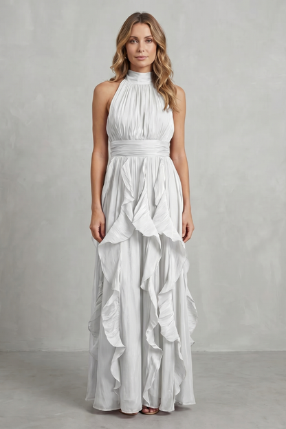 Rosamira – Ruffled chiffon elegance – Maxi dress