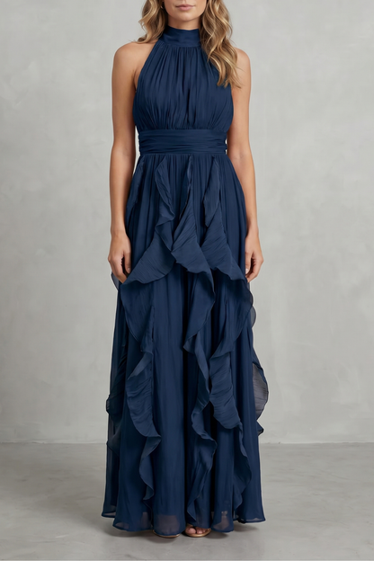 Rosamira – Ruffled chiffon elegance – Maxi dress