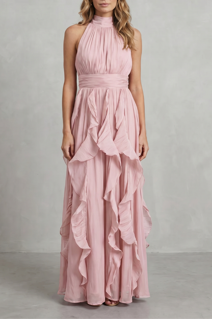 Rosamira – Ruffled chiffon elegance – Maxi dress