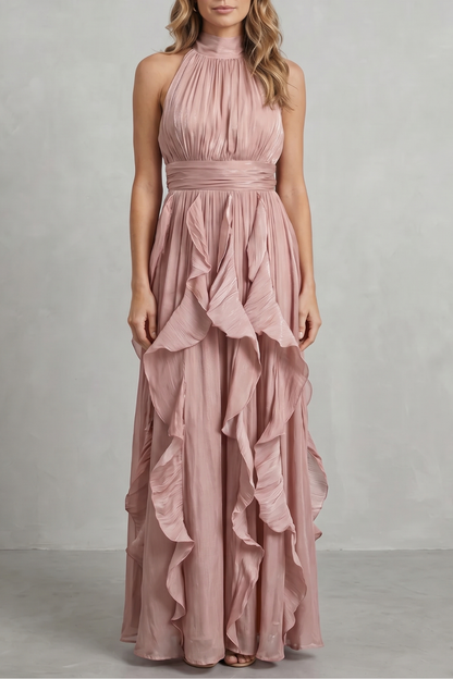 Rosamira – Ruffled chiffon elegance – Maxi dress