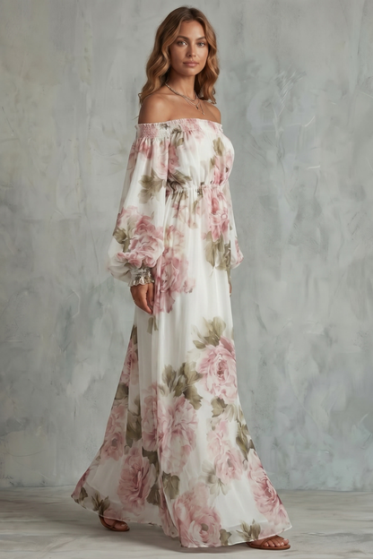 Rosavelle – Romantic floral off-shoulder – Maxi dress