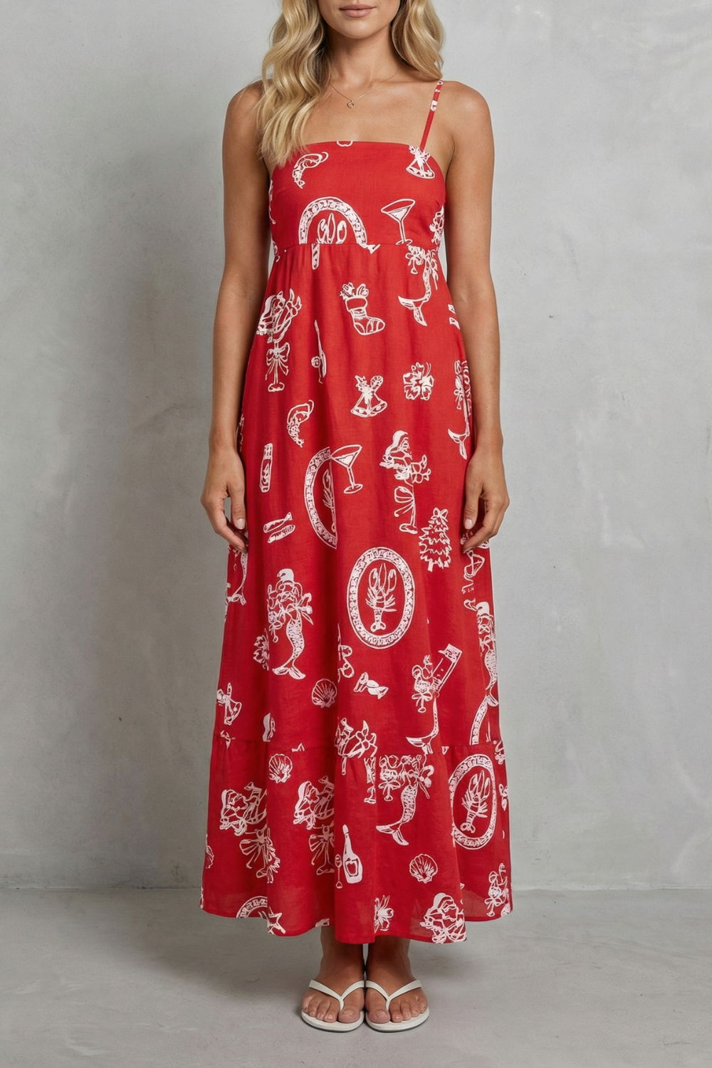 Rosavina – Playful print charm – Maxi dress