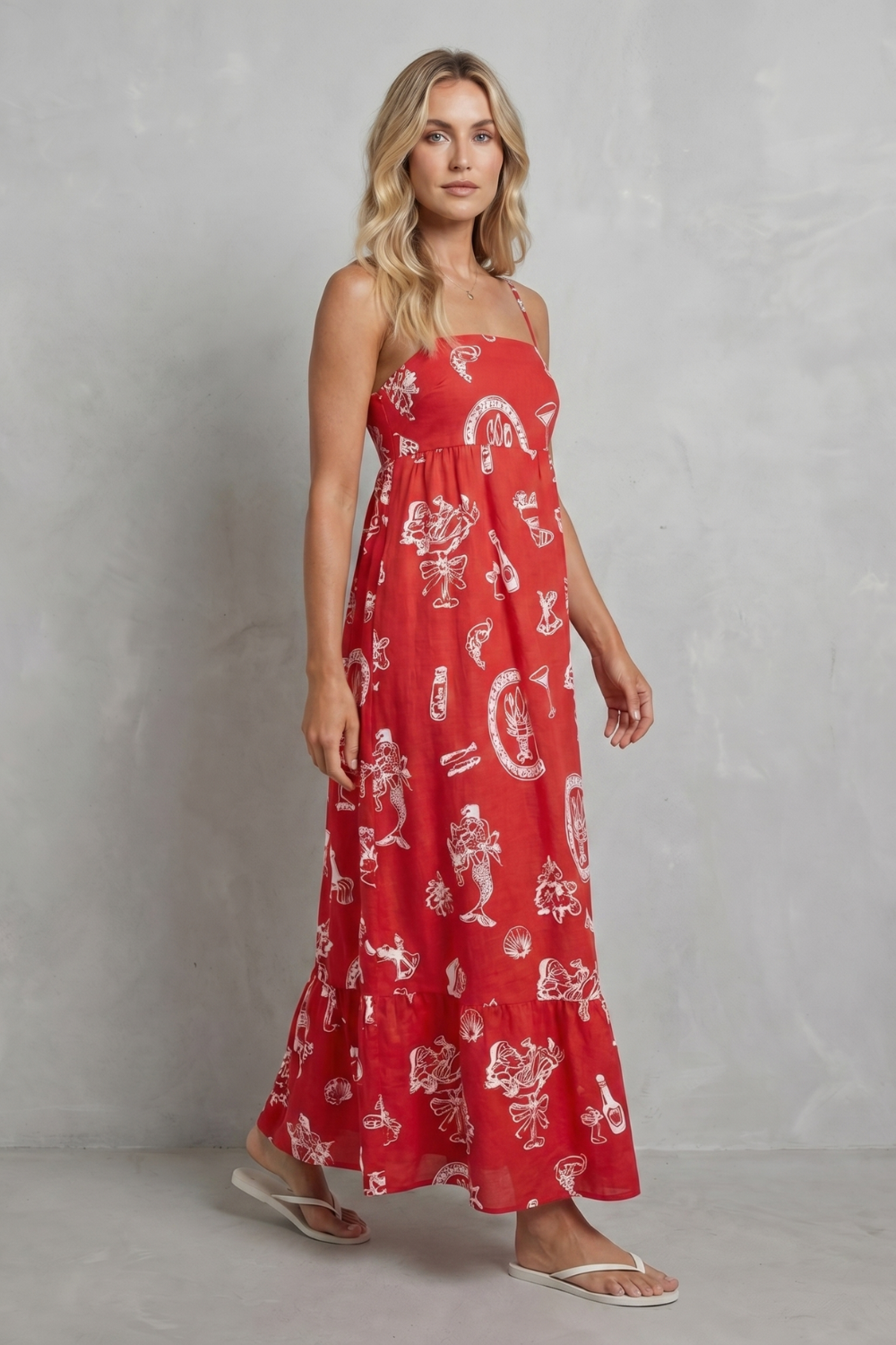 Rosavina – Playful print charm – Maxi dress