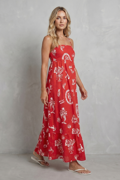 Rosavina – Playful print charm – Maxi dress