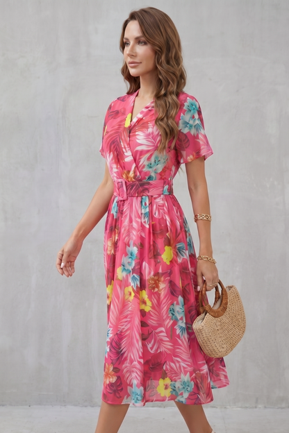 Rosévara – Tropical floral charm – Midi dress