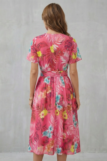 Rosévara – Tropical floral charm – Midi dress