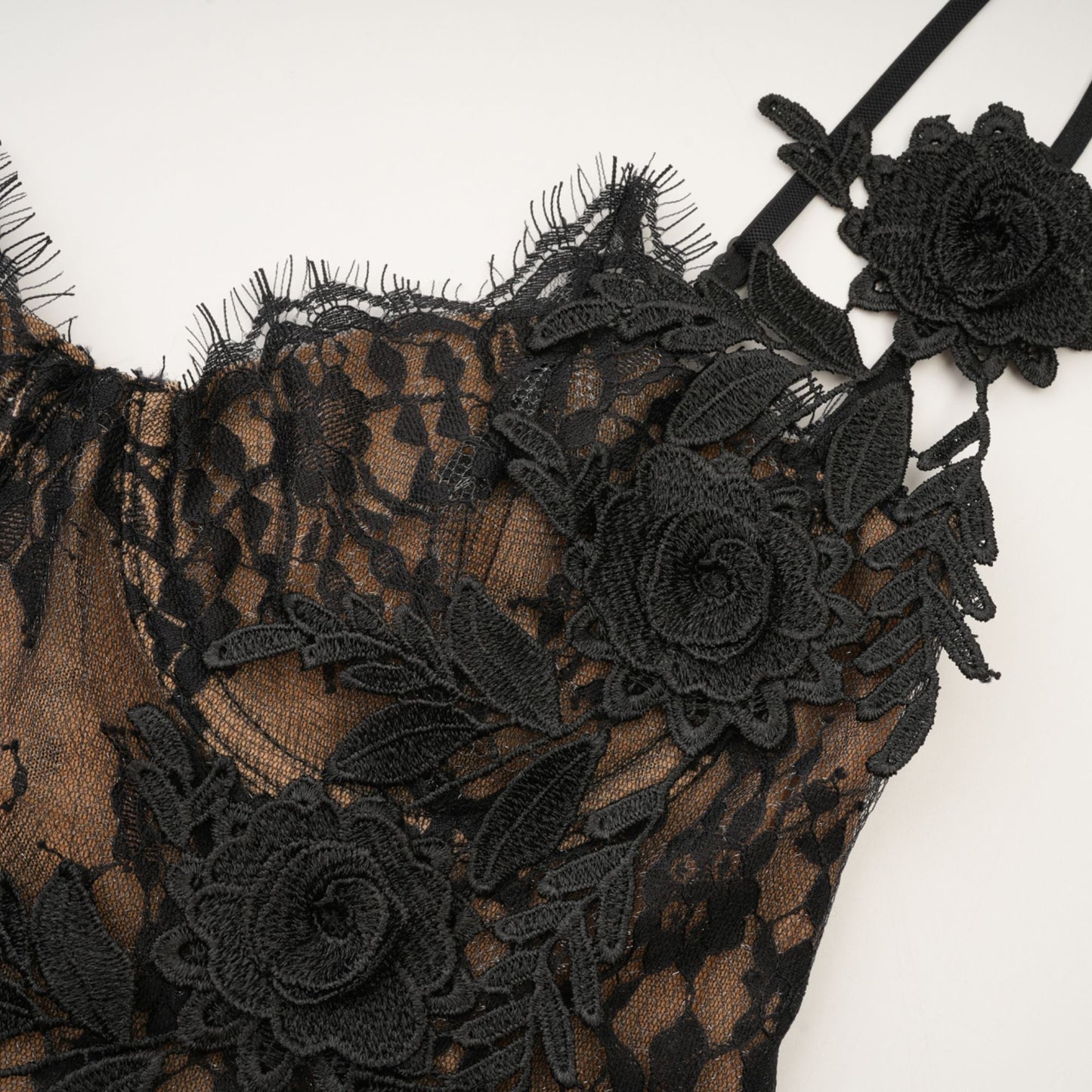 Escala faux-flower lace cardigan & dress matching set