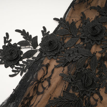 Escala faux-flower lace cardigan & dress matching set