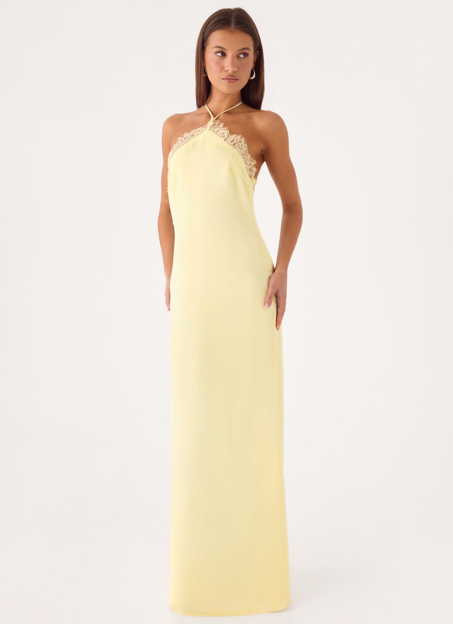 Samaria Halter Maxi Dress - Yellow