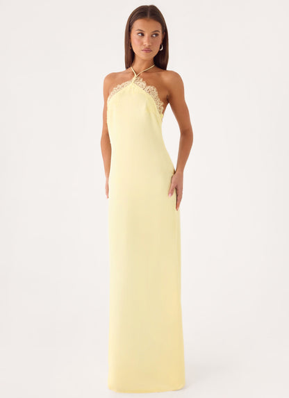 Samaria Halter Maxi Dress - Yellow