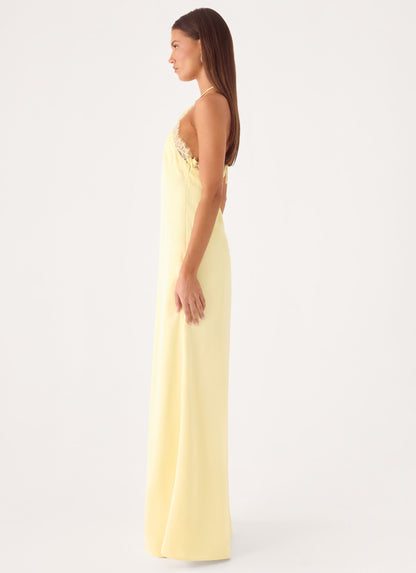Samaria Halter Maxi Dress - Yellow